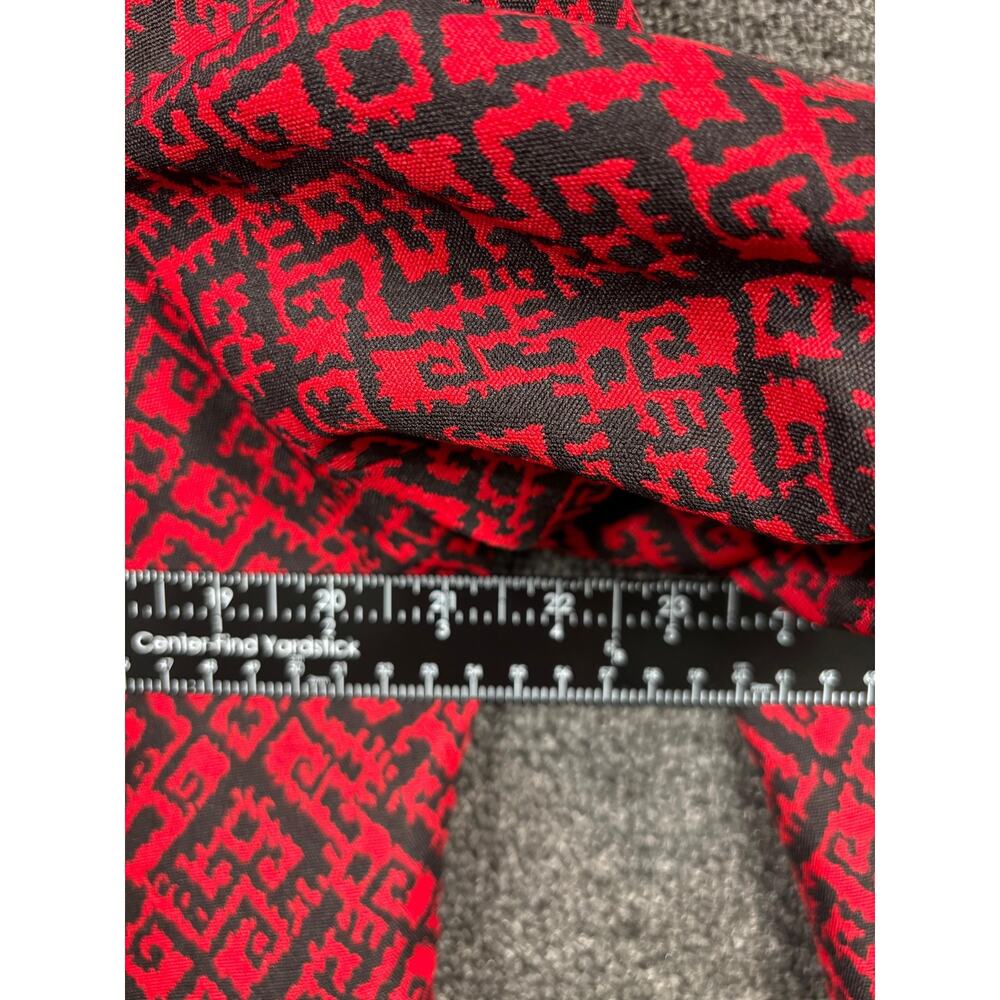 Kasper Blazer Womens 14 Red Black Geometric Pattern Single Button Jacket Career - Picture 7 of 7